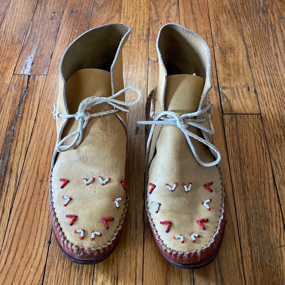 Vintage Moccasins With Hard Soles 7